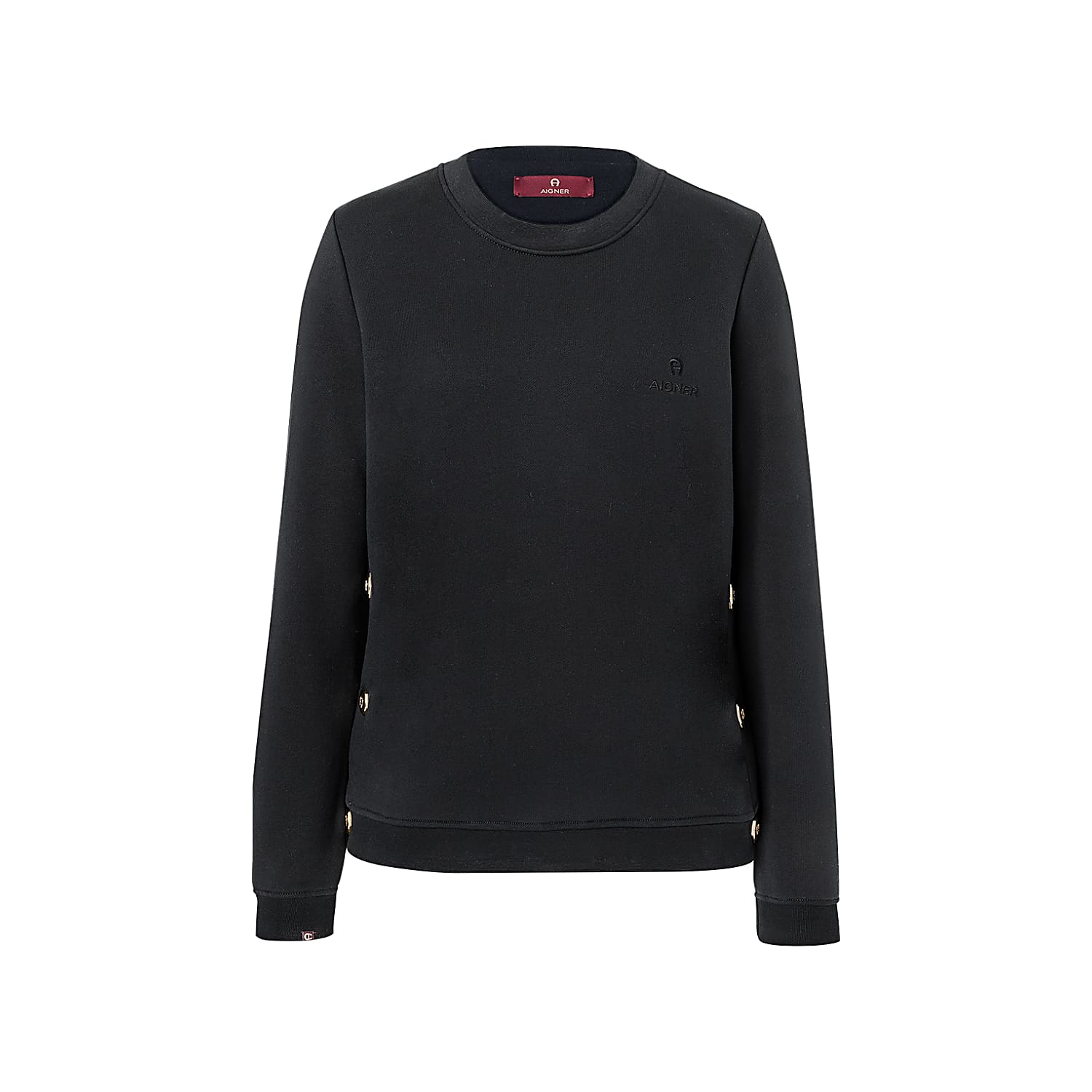 Sweatshirt pullover with side button panel