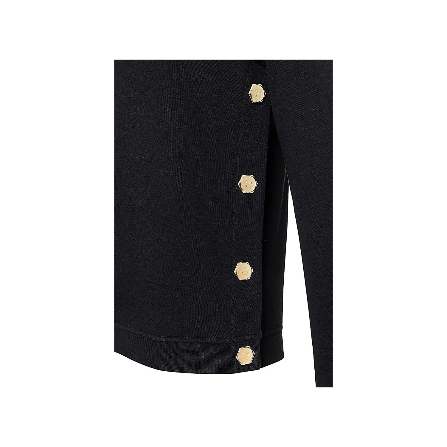 Sweatshirt pullover with side button panel