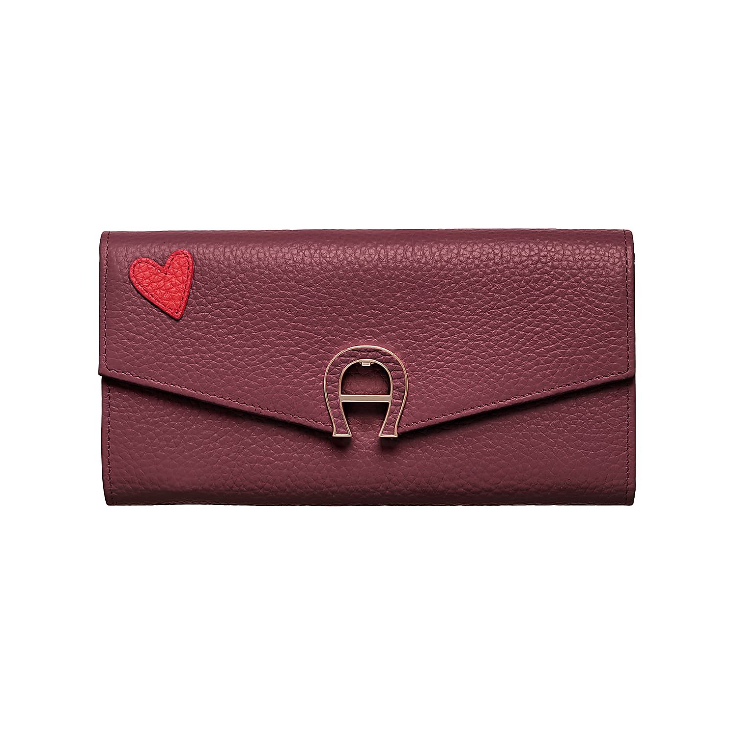 Banknote- and card case with heart sticker