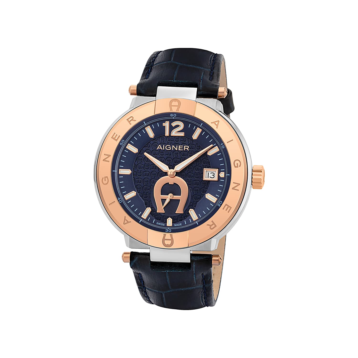 Gentlemen's Watch Monza with leather strap Rosegold