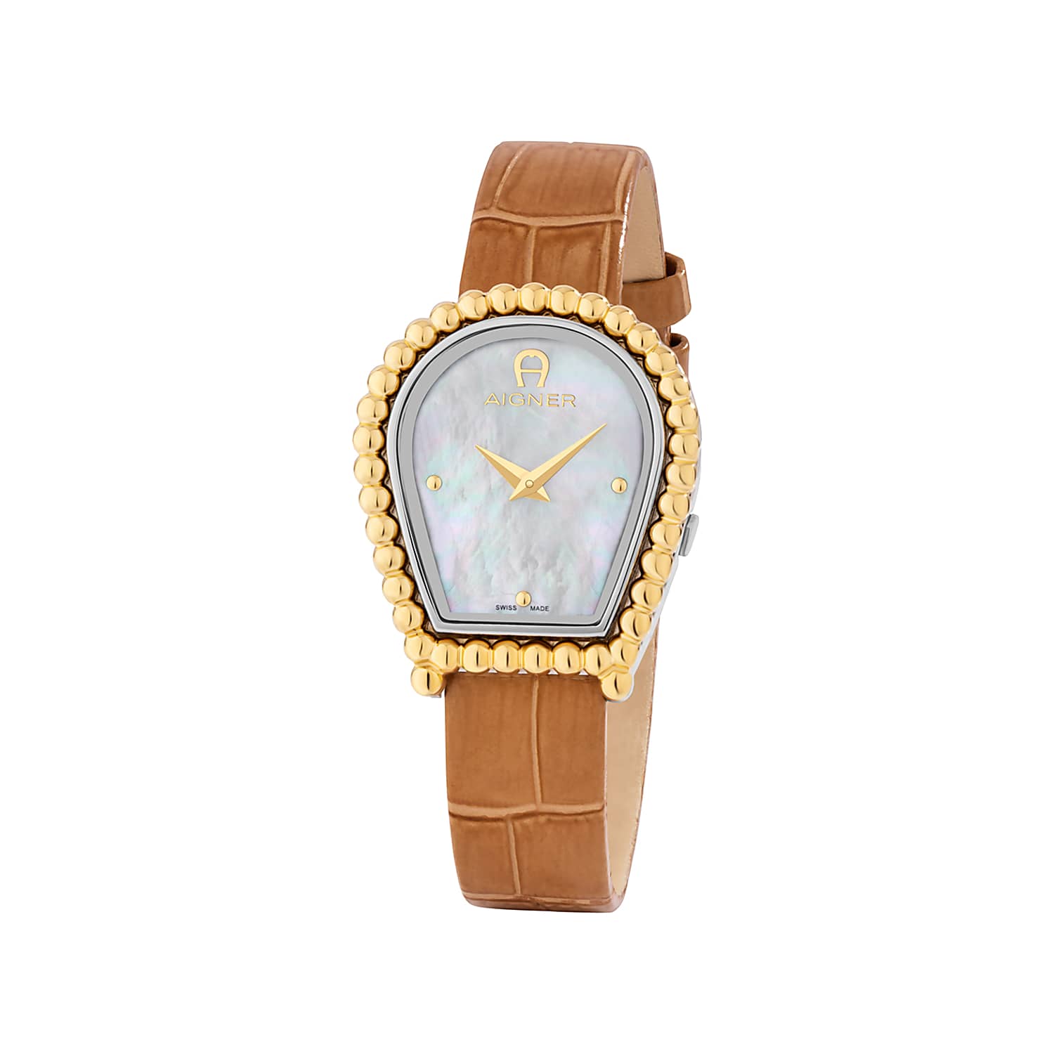 Ladies' watch Novara with leather strap Gold