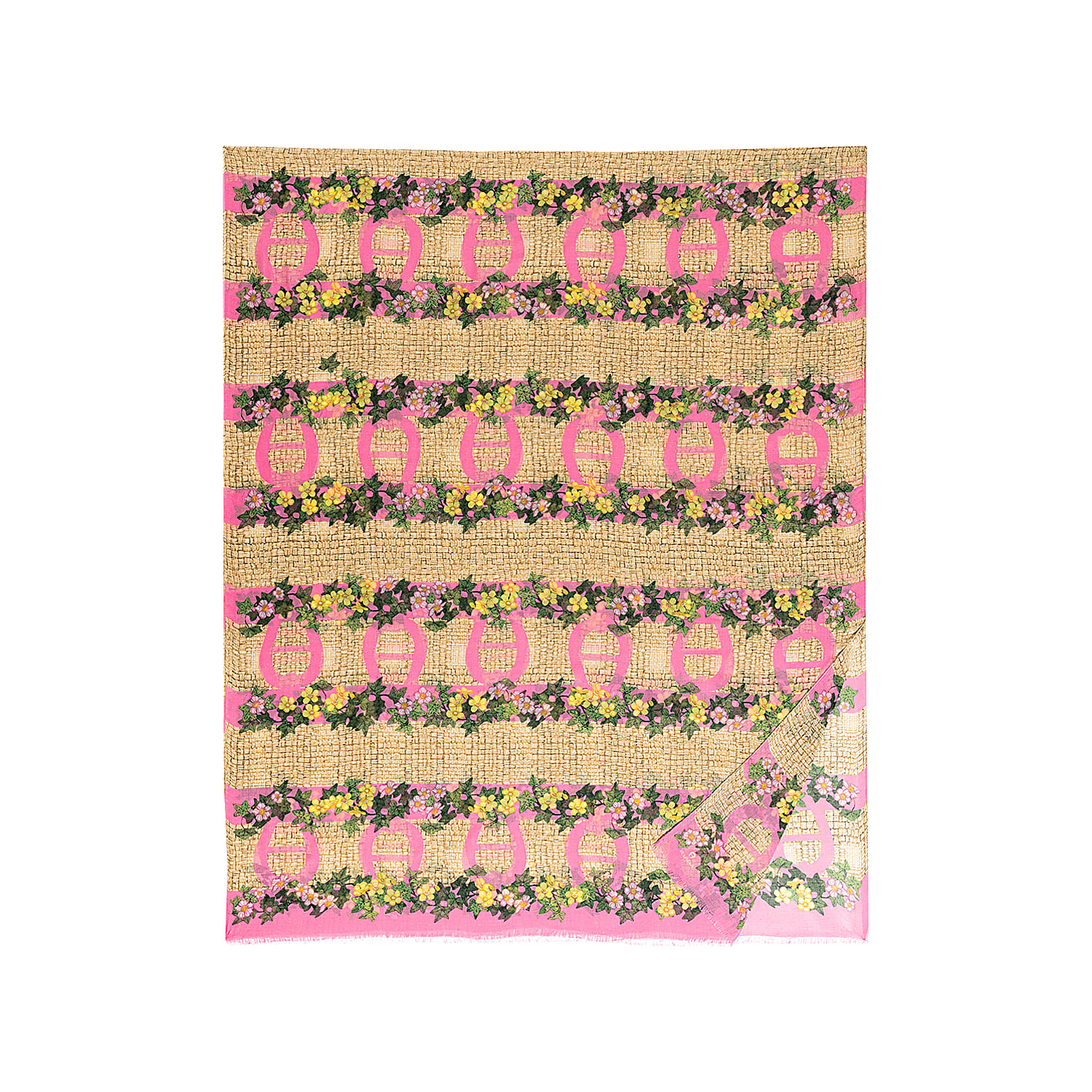 Stole L with floral print