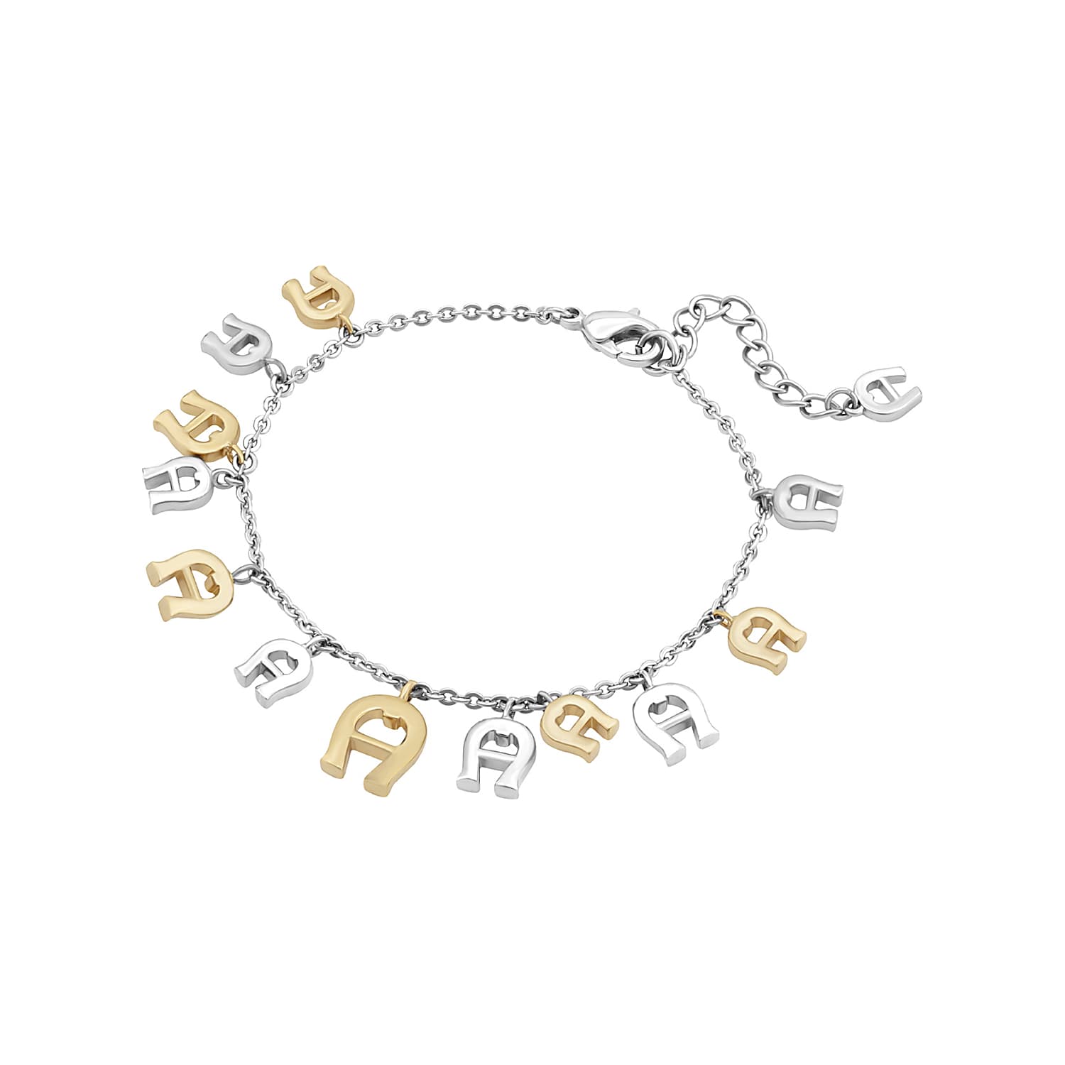 Bracelet A-logo silver-gold