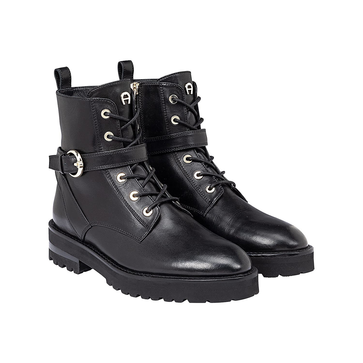 Ava boots with logo buckle
