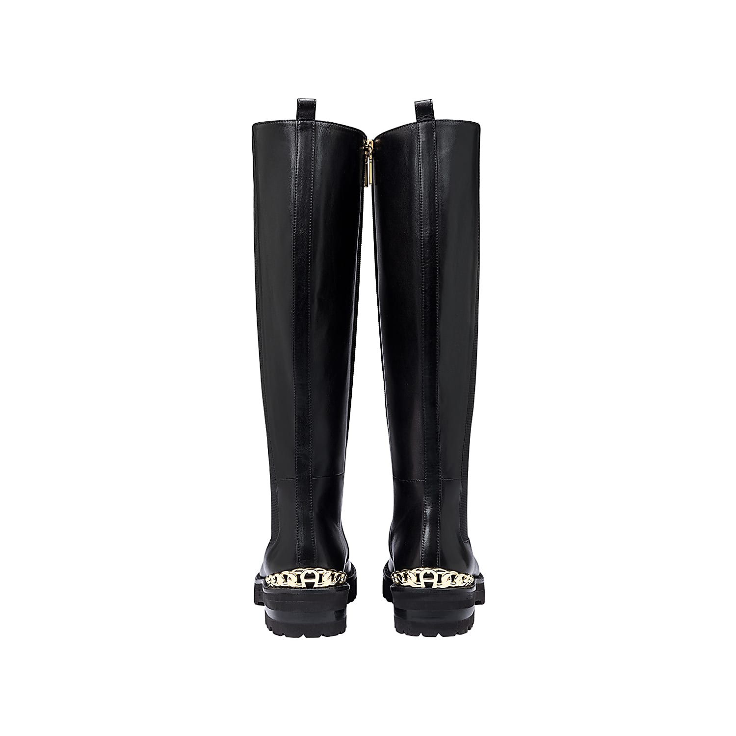 Ava High knee boots with chain