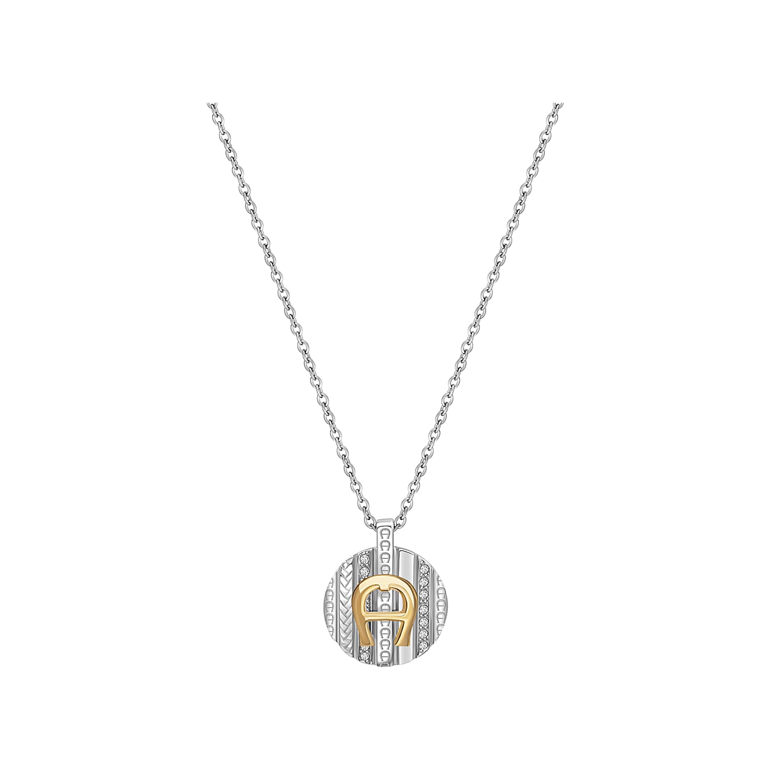 Necklace Guilia two-tone with crystals
