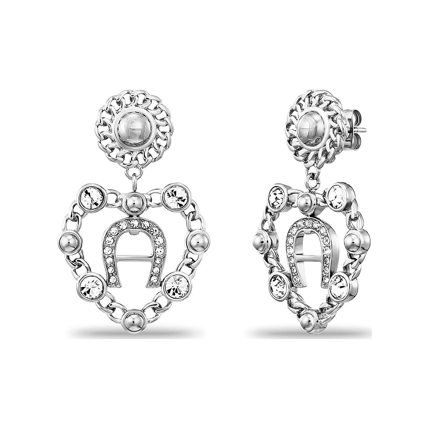 Earrings with logo-heart