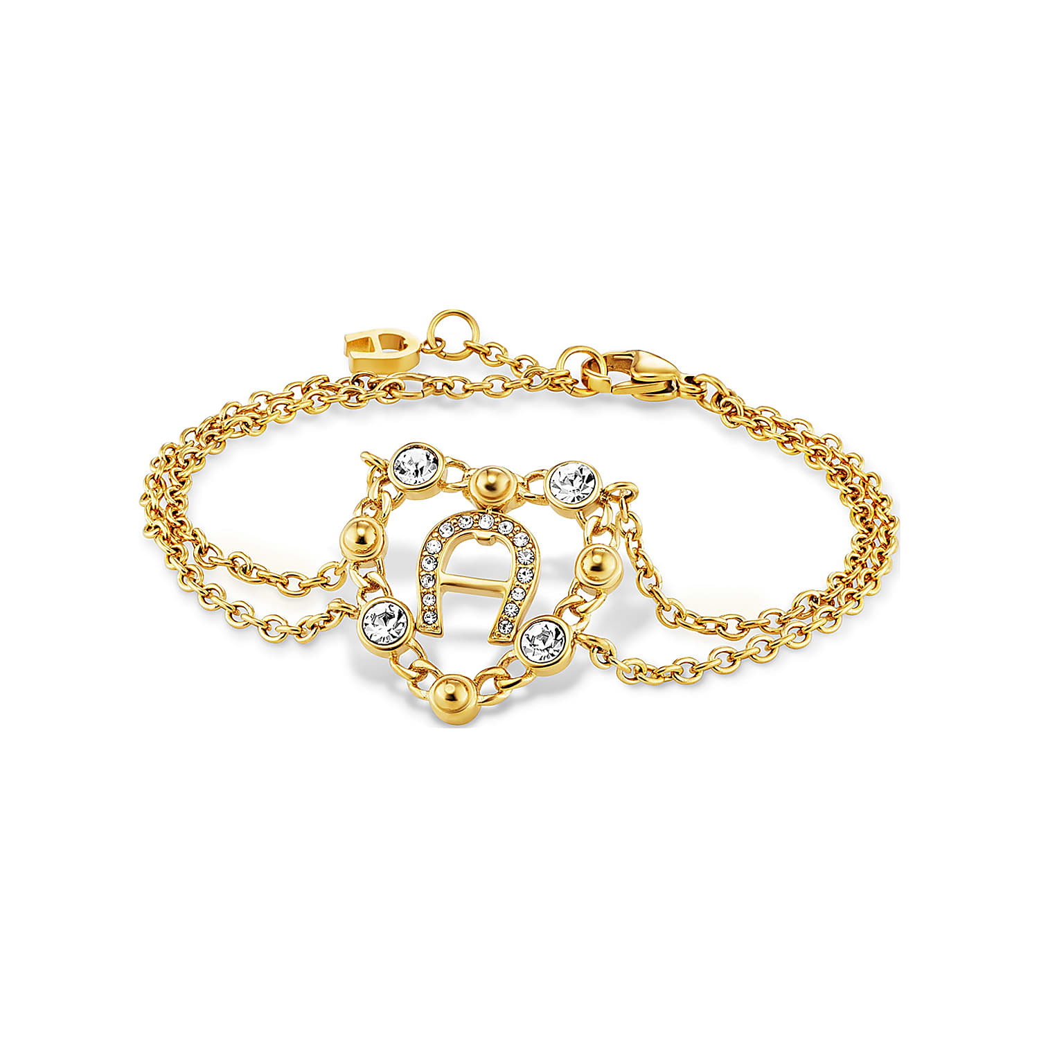 Bracelet with logo-heart pendant