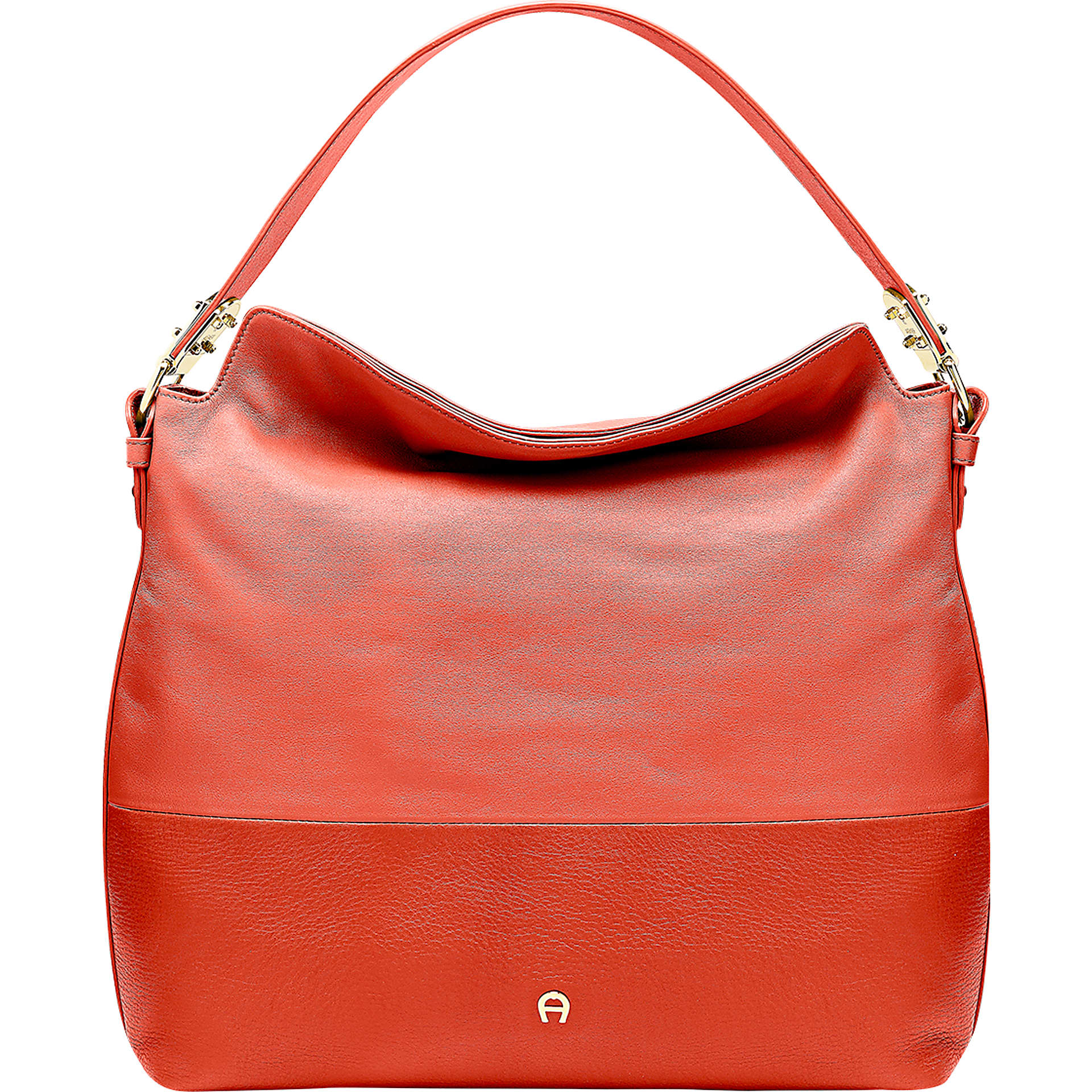 Aigner Red Leather Tassels Hobo Aigner