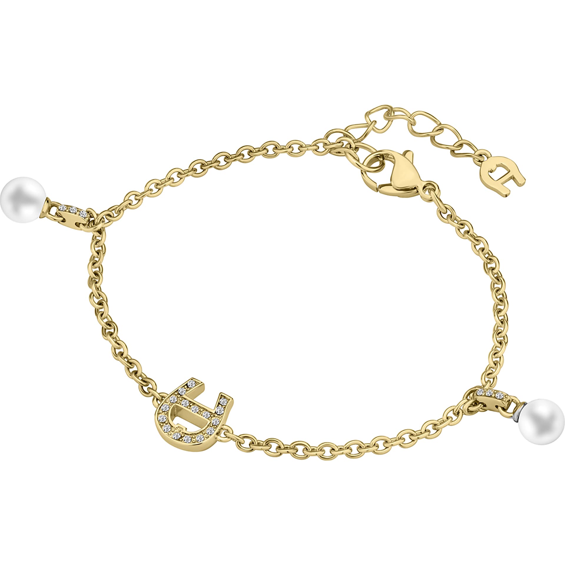 Bracelet with double logo gold coloured - Jewelry - Women - Aigner