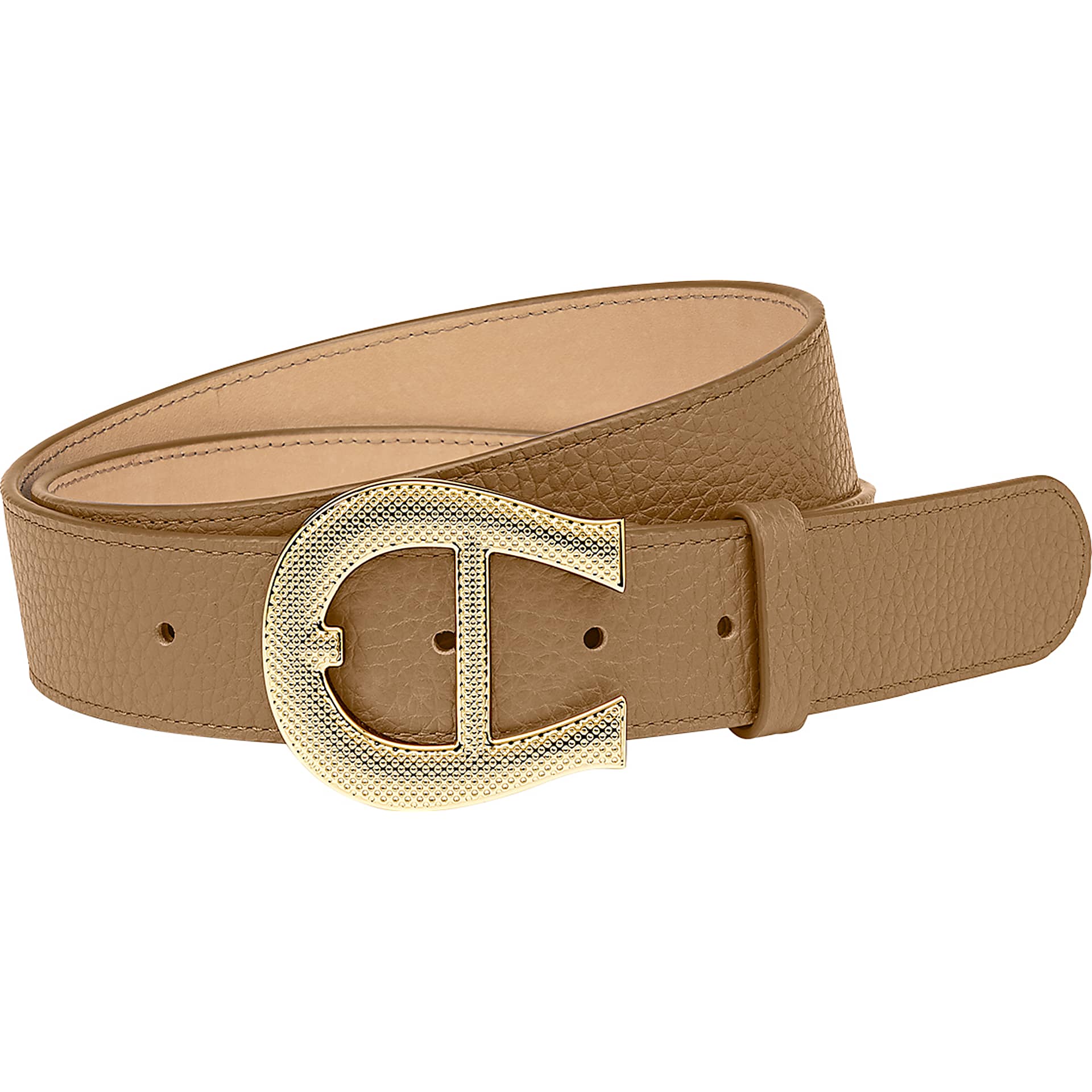 Logo Belt 3,5 cm dark toffee brown - Belts - Special offers Women - AIGNER  Club