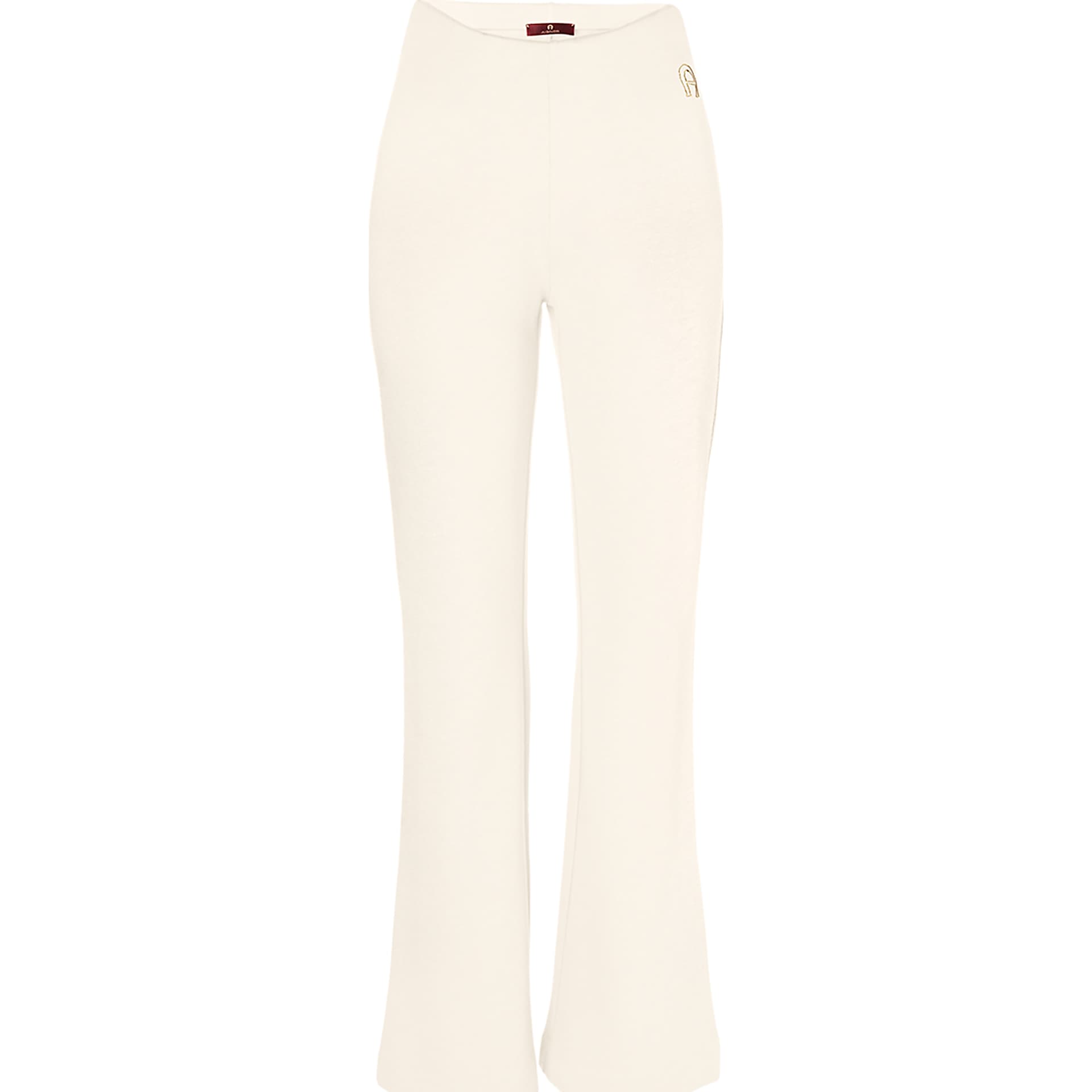 White discount flare joggers