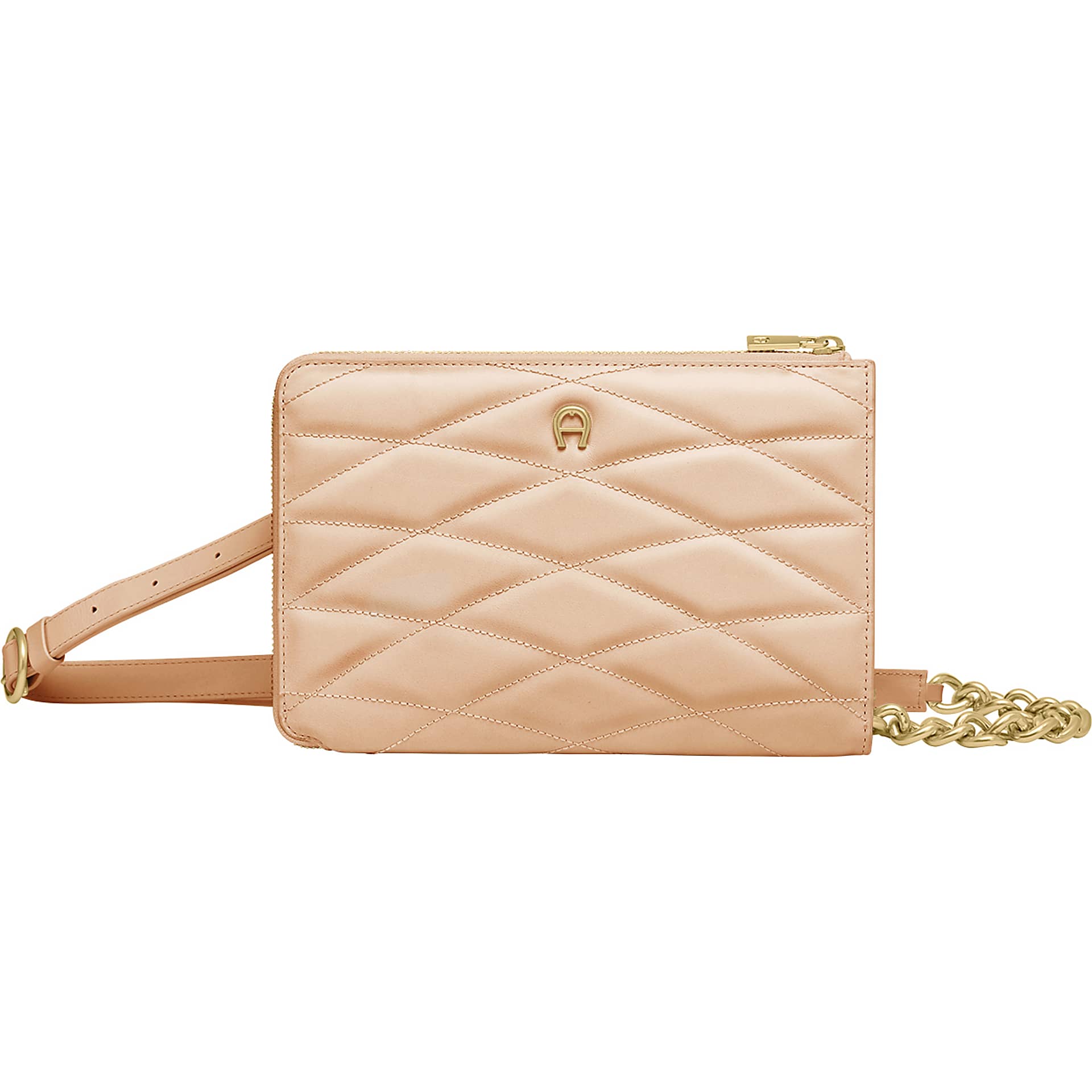 Maggie Pouch mit Schulterrimen Almond Beige - Lederaccessoires  