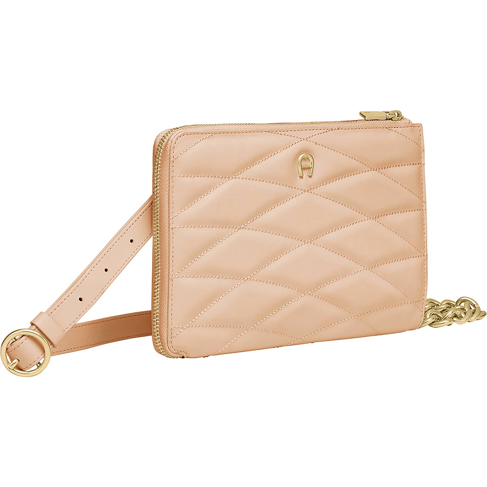 Maggie Pouch with shoulder strap almond beige - Leather Accessories - Women  - AIGNER Club