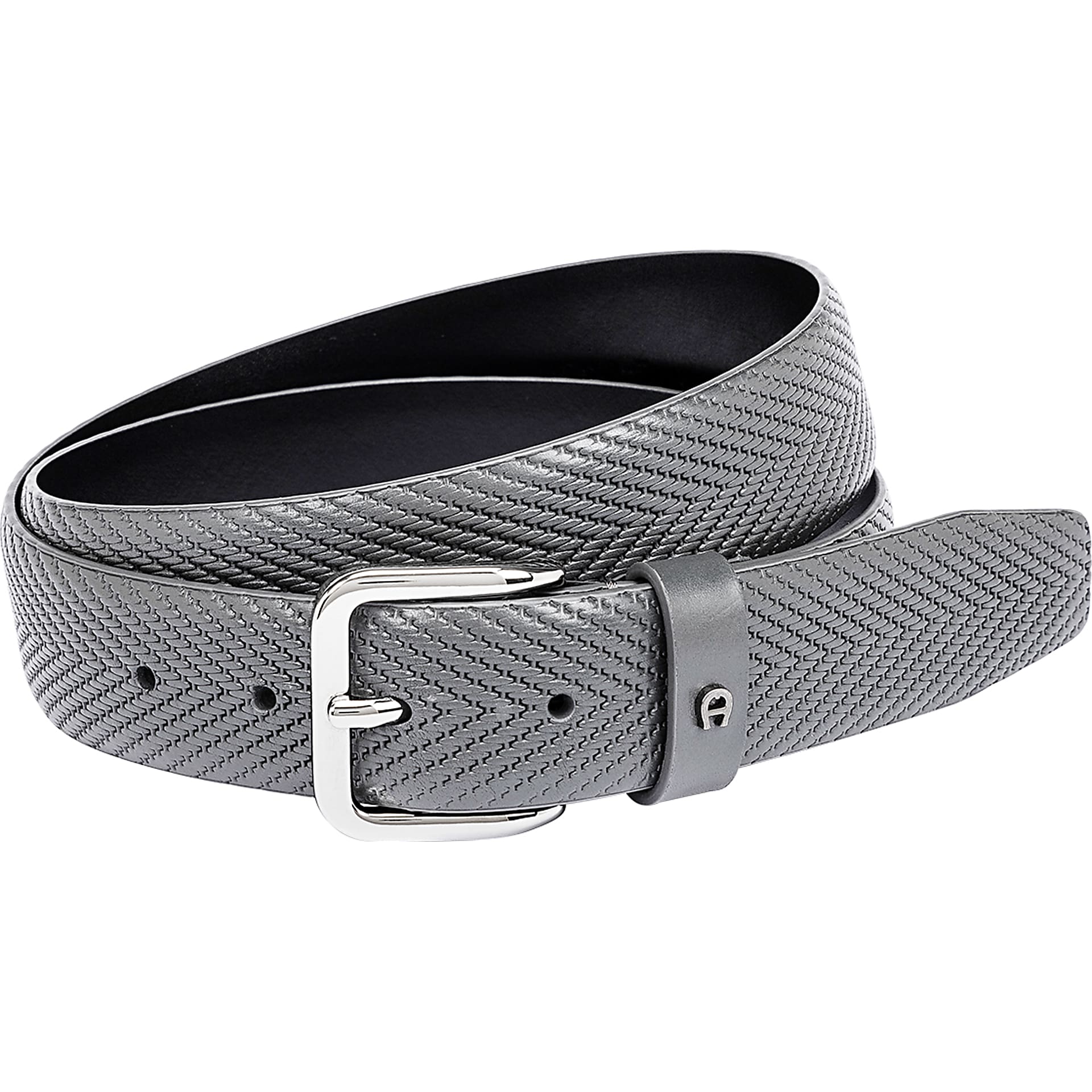 Grey leather sale belt womens