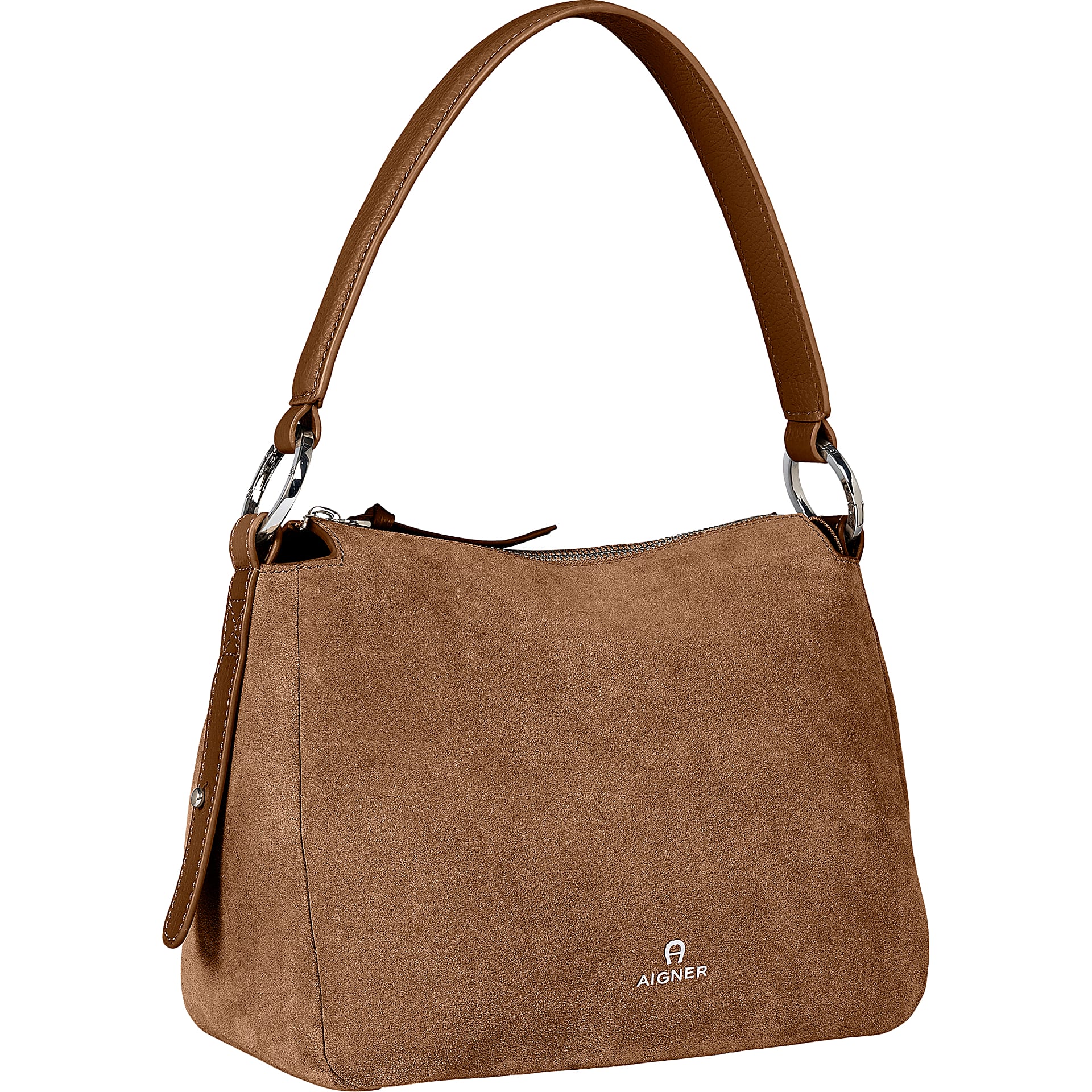 Serena Beuteltasche Velour XS Demi Brown - Taschen - Damen - Aigner 