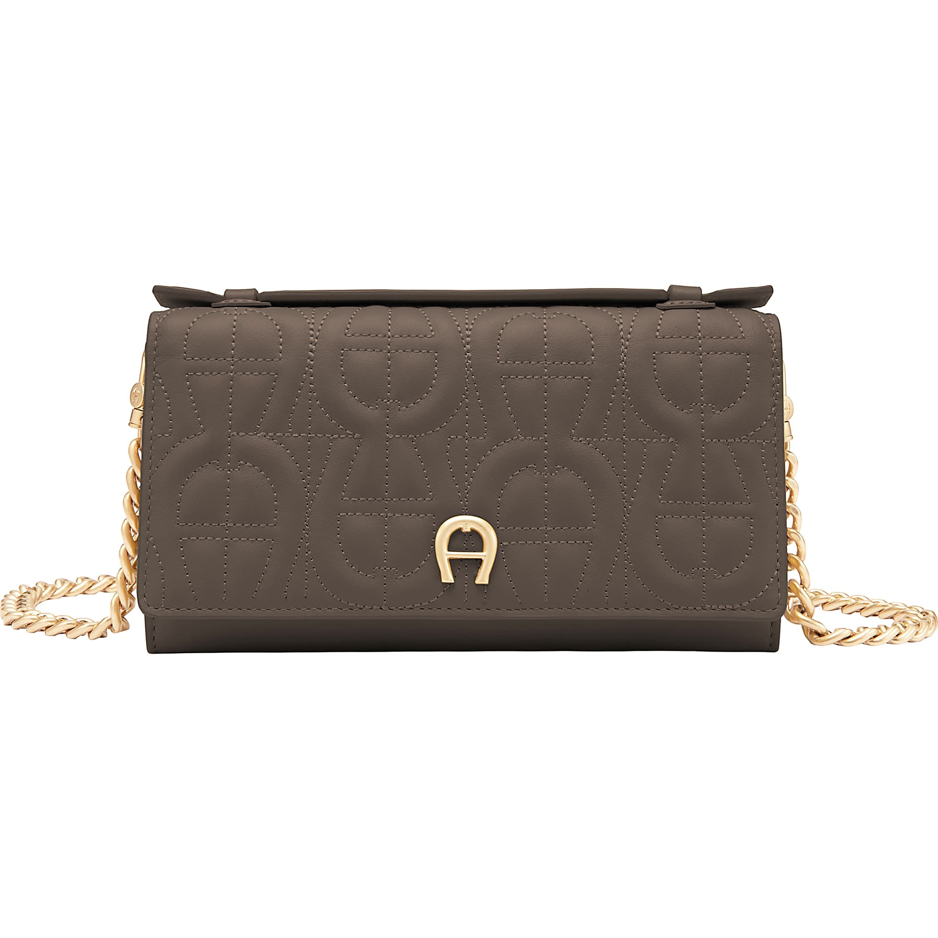 Wallet on Chain mit Henkel Coal Brown - Lederaccessoires - Damen 