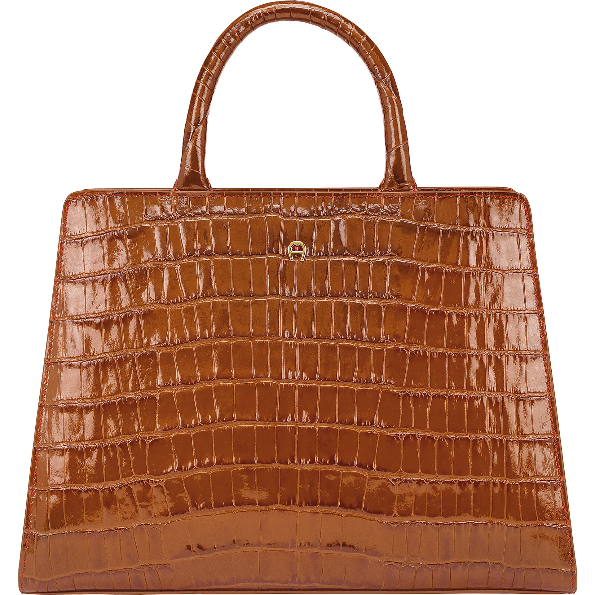 Cybill Coccodrillo Handtasche M Cognac Brown - Taschen - Damen 
