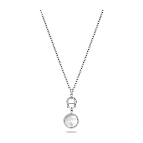 Necklace with round logo pendant
