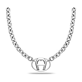Necklace with oval logo