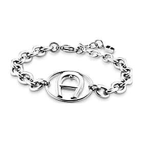 Logo bracelet oval pendant