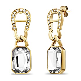 Earrings with crystal pendant