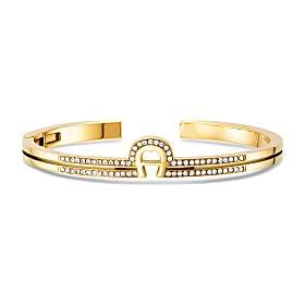 Bangle with logo and stones Photo