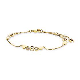 Bracelet with stones and logo Photo