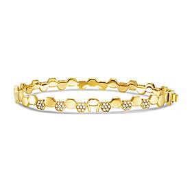 Bangle with gemstones and logo Photo