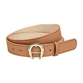 VTG 1990s Etienne Aigner Brown Leather Wide Belt, Gold