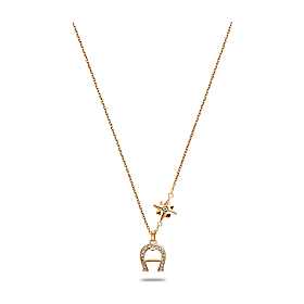 Necklace with logo pendant Photo
