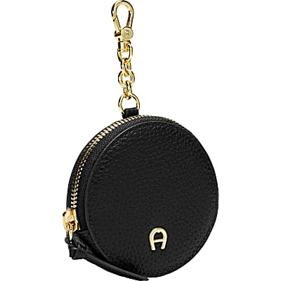 Fashion Circle Coin Purse Keychain black - Leather Accessories - Women -  Aigner