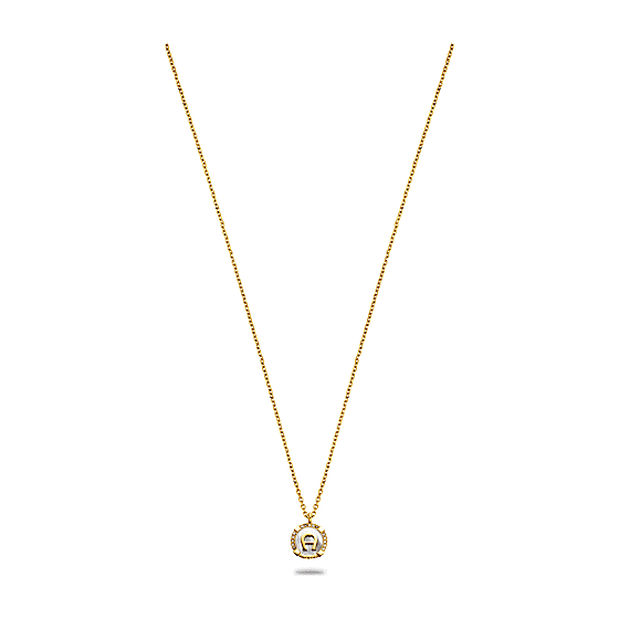 Necklace with logo and stones Photo