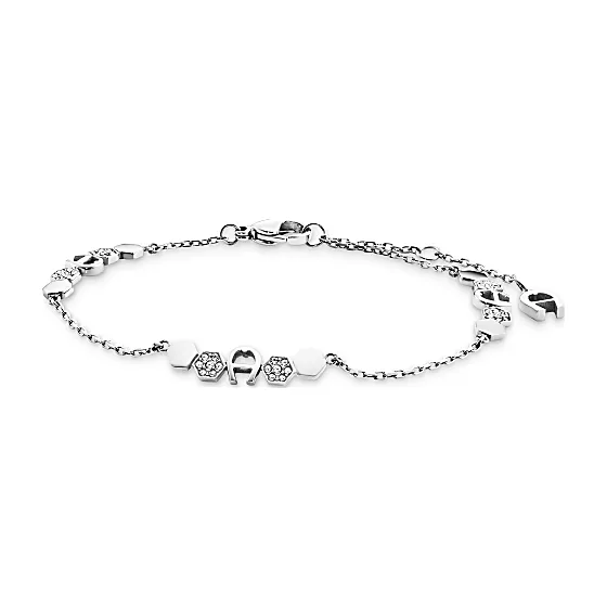 Bracelet with stones and logo Photo