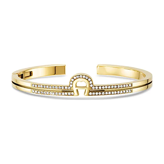 Bangle with logo and stones Photo