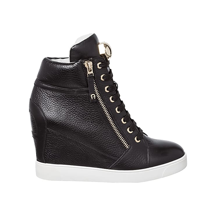 Wedge black tennis shoes hotsell