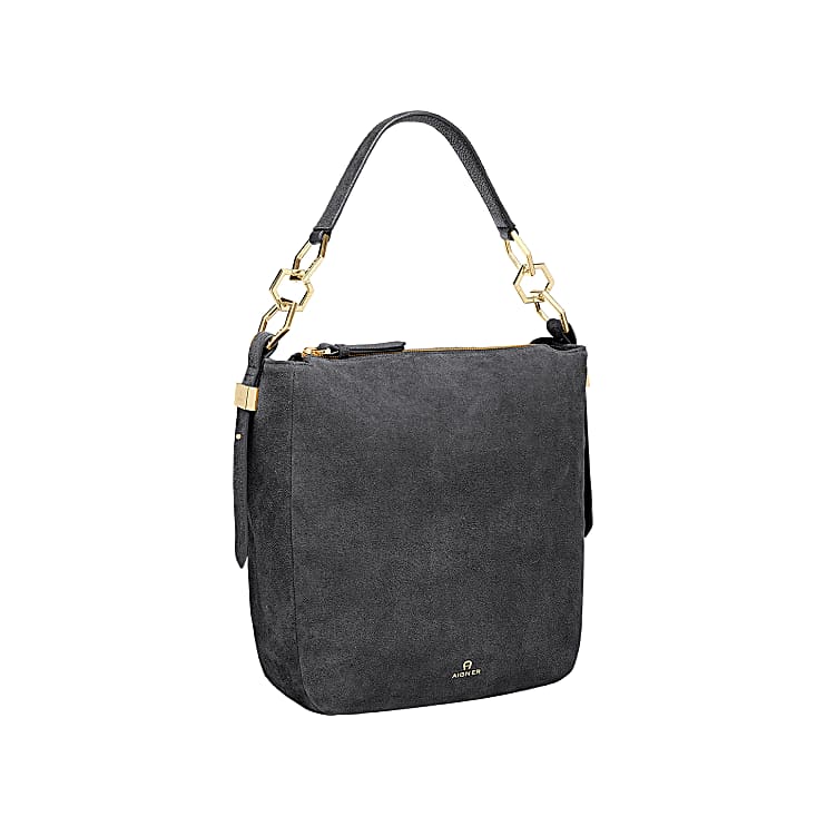 Serena Beuteltasche Velours M Night Grey - Taschen - Damen - Aigner 