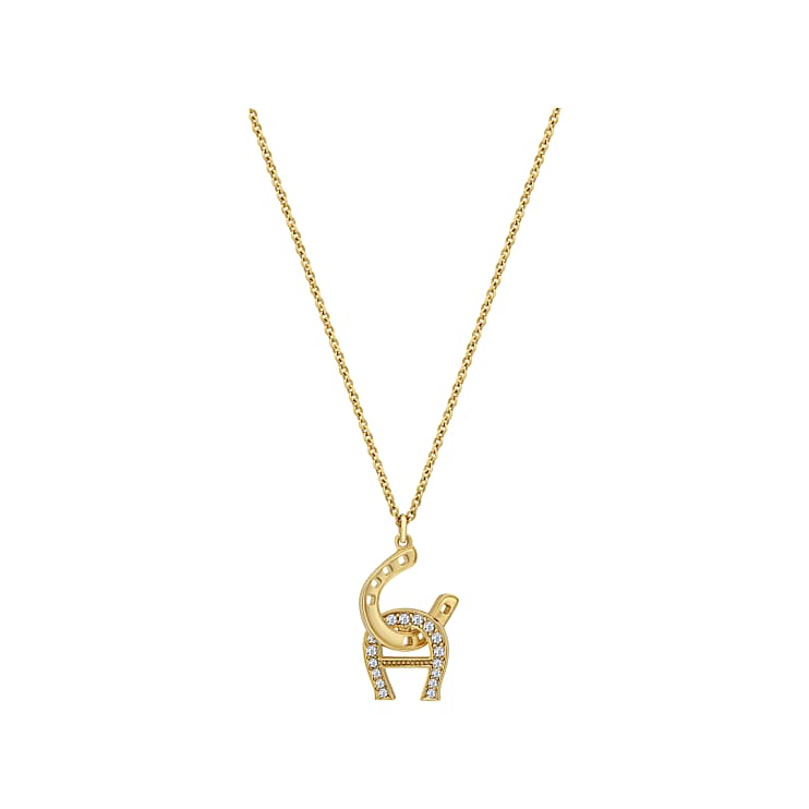 Necklace with Horseshoe and Logo Gold gold coloured Jewelry Women Aigner