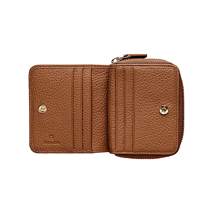 Geldbörse mit Reißverschluss Cognac Brown - Portemonnaies - Damen 