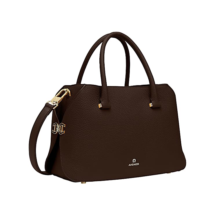 Milano handbag M charcoal brown - Bags - AIGNER Club