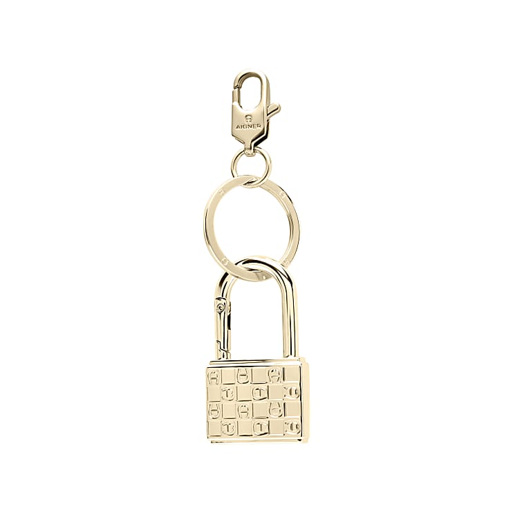 voksenalderen materiale Ydmyg Lock Keychain gold coloured - Keychains & Key Cases - Men - Aigner