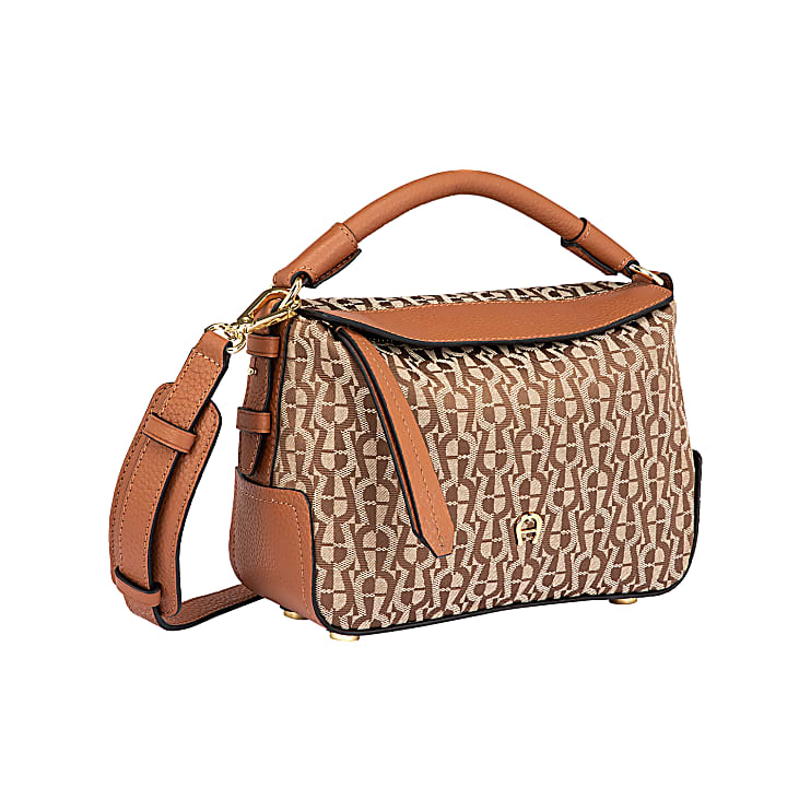 Estella Hobo Bag Logo S cognac brown - Bags - Women - Aigner