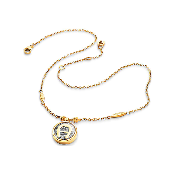 - Schmuck Halskette Logo-Anhänger mit Gold Damen - Coloured - Aigner