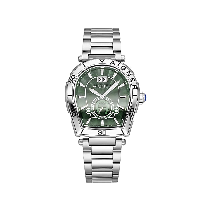 Men s watch Trapani silver fresh green Watches Men Aigner