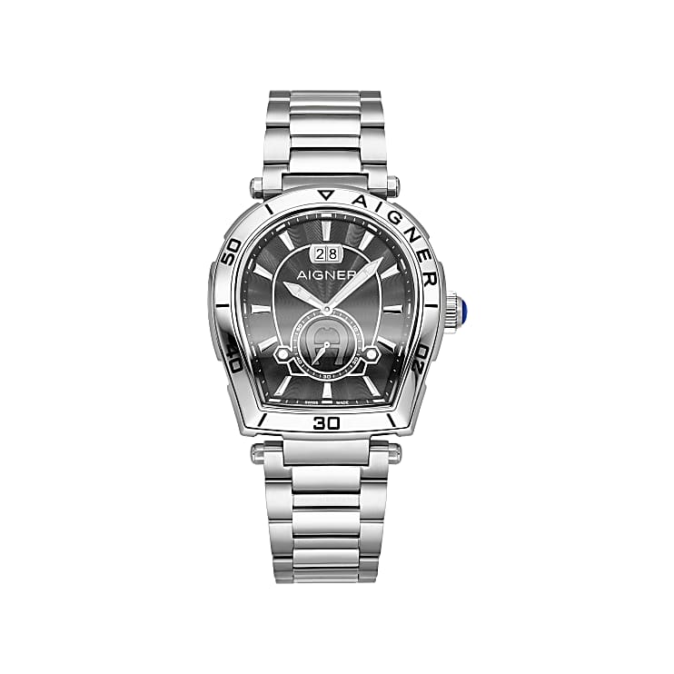 Men s watch Trapani silver black Watches Men Aigner