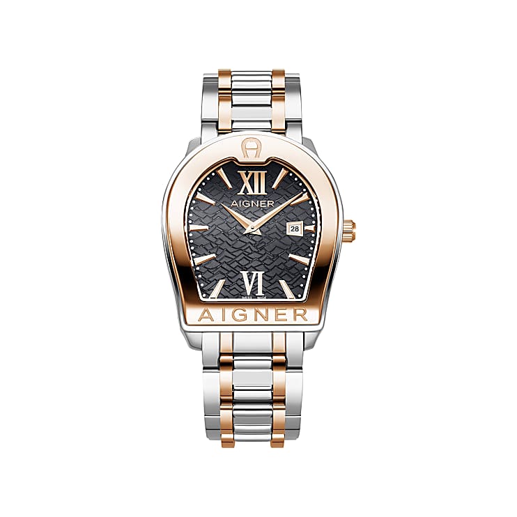 Rose gold and silver watch mens hot sale