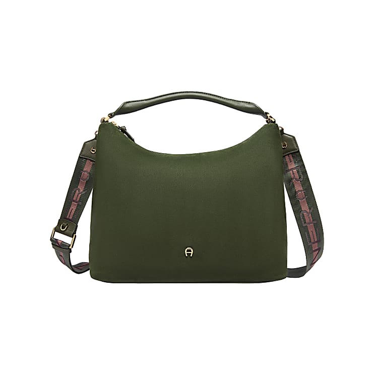Zita Suede hobo bag M hunter green Bags Women Aigner