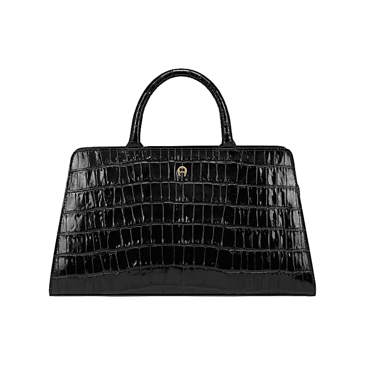 Cybill Coccodrillo Stretch M Black Taschen Damen Aigner