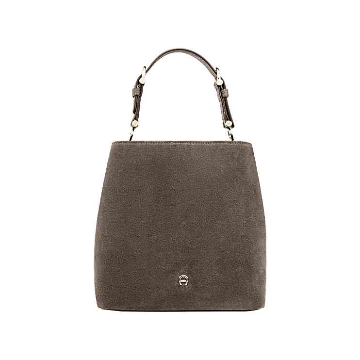 Delia Suede hobo bag S coal brown Bags Women Aigner