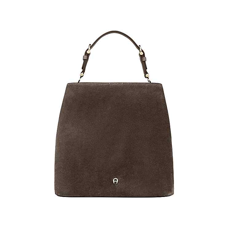 Grey suede hobo bag store